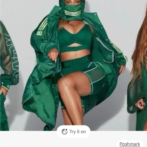 IVY PARK X Adidas Limited Edition! Green Trench Rain Coat. Unisex style! - Picture 4 of 16